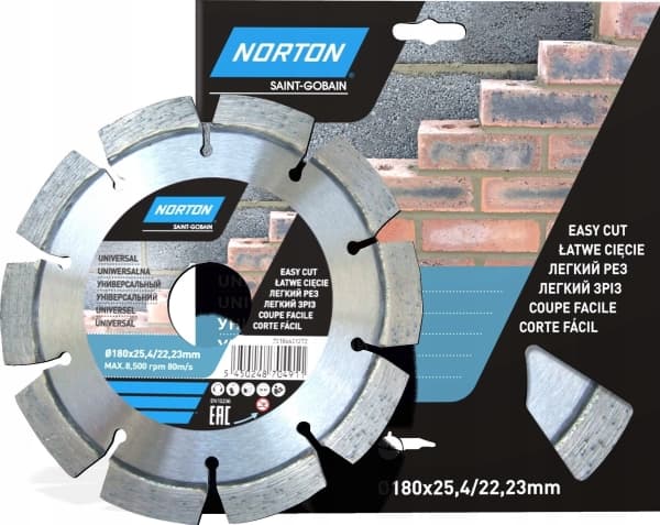 Norton Clipper DIAMOND TARGET 180x25,4mm SEGMENTAL STANDARD UNIVERSAL NORTON - 70184601272