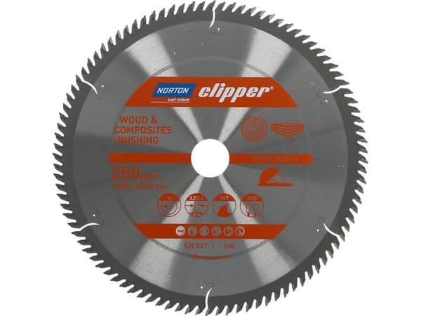 Norton Clipper NORTON SIRKULSAG 250mm x 30mm x 96z TRE OG KOMPOSITTER ATB (3.2 / 2.2) N70184608111