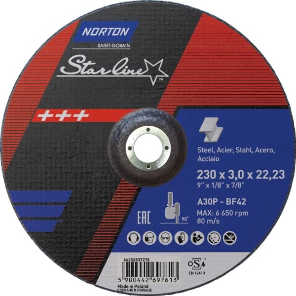 Norton Clipper TARCZA FLEX 42 230x3,0x22,2 A 30 P STARLINE NORTON - 66252837278