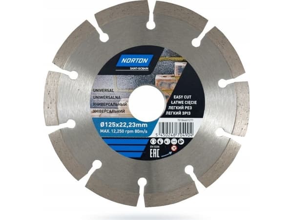 Norton Clipper diamantblad 125x22,2mm segmenterat standard universal (70184601271)