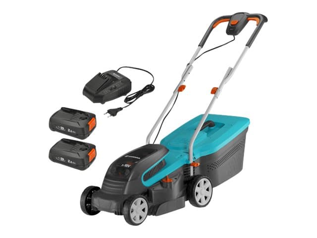 Gardena PowerMax 32/36V P4A - Ready-To-Use Set - gräsklippare - sladdlös - 18 V - 2.5 Ah - 2 batterier - 32 cm