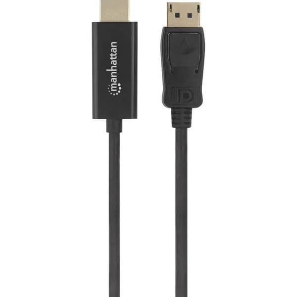 Manhattan DisplayPort / HDMI Adapterkabel DisplayPort-kontakt, HDMI-A-kontakt 1.00 m Svart 152662 DisplayPort-kabel