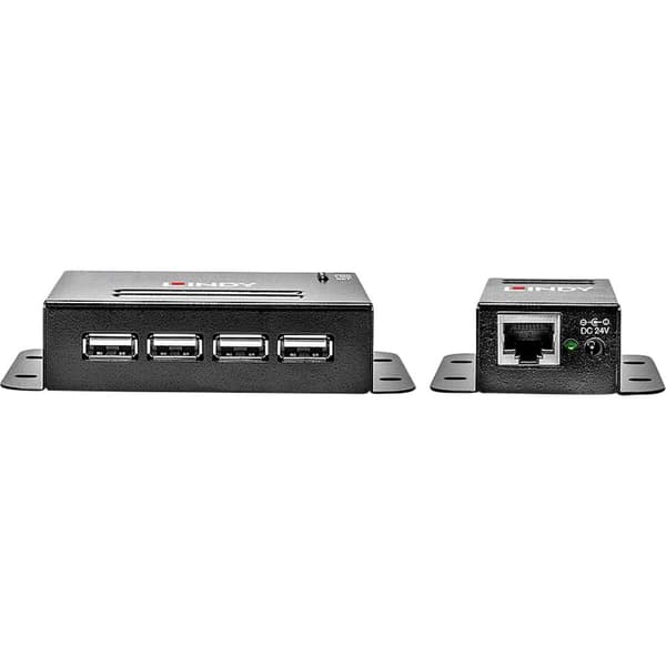 LINDY 50m 4 Port USB 2.0 Cat.5 Extender RJ45 USB-förlängning via nätverkskabel RJ45 50 m