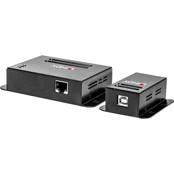 LINDY 50m 4 Port USB 2.0 Cat.5 Extender RJ45 USB-förlängning via nätverkskabel RJ45 50 m