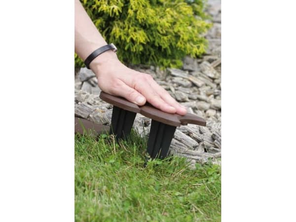 Prosperplast Palisade puutarha tasainen ruskea kivi 12 cm x 3,8 m (IPAK2-R222)