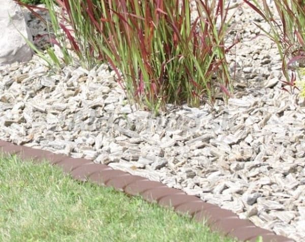 Prosperplast Palisade puutarha tasainen ruskea kivi 12 cm x 3,8 m (IPAK2-R222)