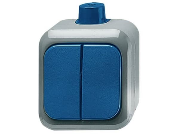 Busch Jaeger 1084-0-0839 Lichtschalter Blau - Grau (1084-0-0839)