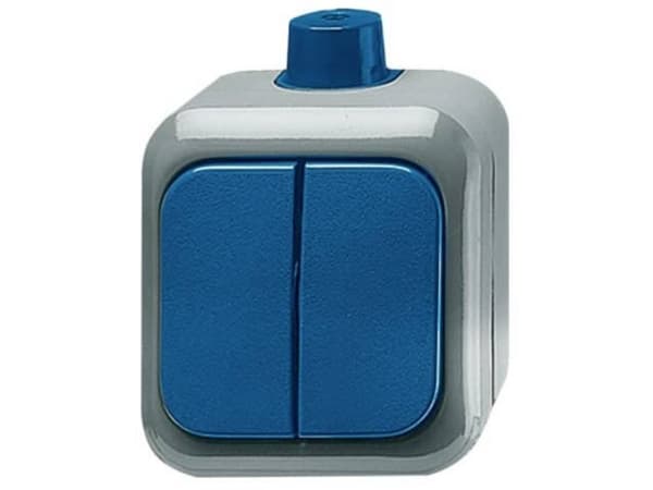 Busch Jaeger 1084-0-0839 Lichtschalter Blau - Grau (1084-0-0839)