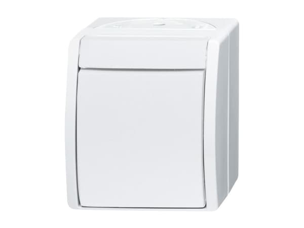Busch-Jaeger 2CKA001085A1627, Trykkbryter, Koblet med ledninger (ikke trådløs), Termoplast, Matt, Hvit, IP44