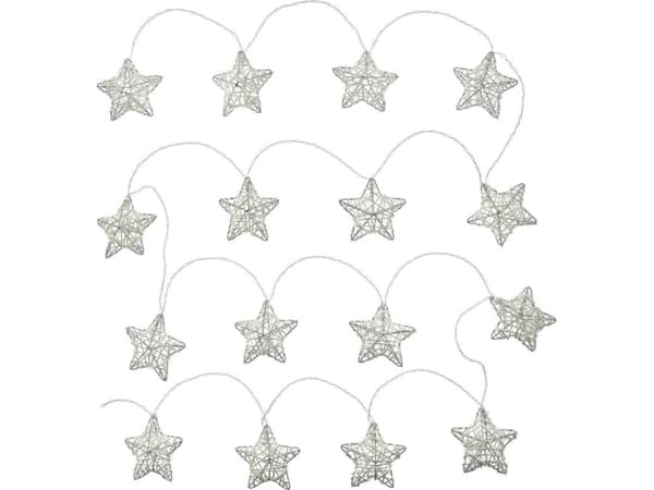 Retlux RETLUX - RXL 249 Joulukoriste 16LED, luonnolliset tähdet, pituus 3m + johto 0.3m, 3x AA, väri lämmin valkoinen