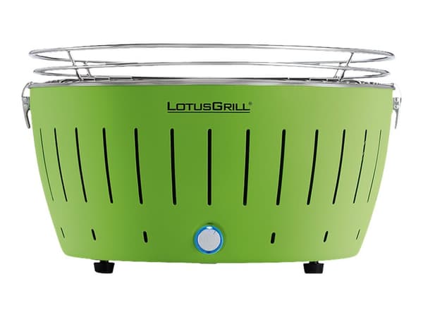LotusGrill G435 U GR, Grilli, Hiili (polttoaine), 40,5 cm, Muovi, Ruostumaton teräs, Terästä, Kattila, Ritilä Vihreä