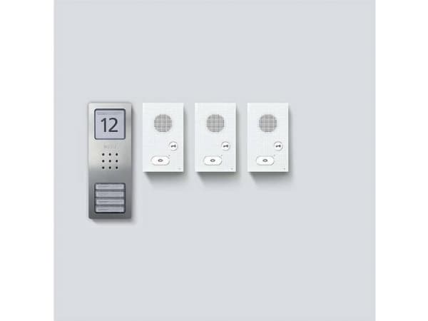 Siedle SET CAB 850-3 E/W Dørsamtaleanlæg Bredbånd Inforfelt Sølv, Hvid