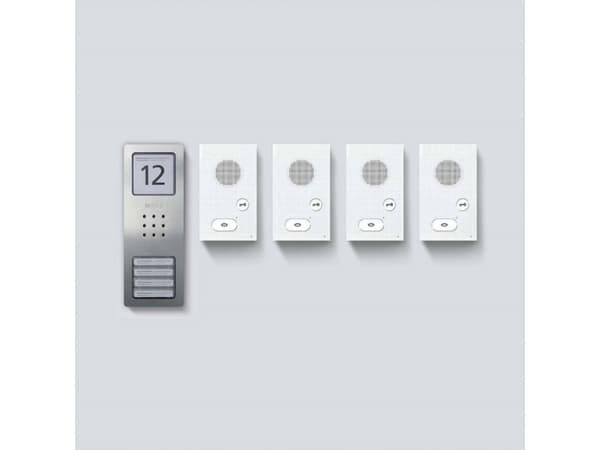 Siedle SET CAB 850-4 E/W Inforfelt Dörrväxel Bredband Silver, Vit
