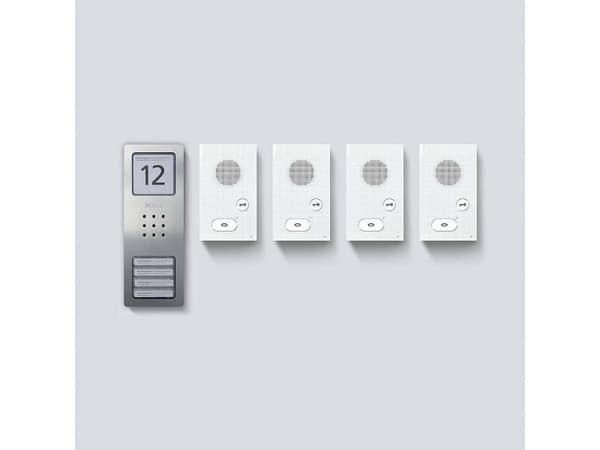 Siedle SET CAB 850-4 E/W Inforfelt Dörrväxel Bredband Silver, Vit