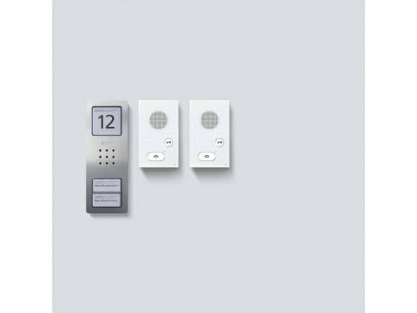 Siedle SET CAB 850-2 E/W Dørsamtaleanlæg Bredbånd Inforfelt Sølv, Hvid