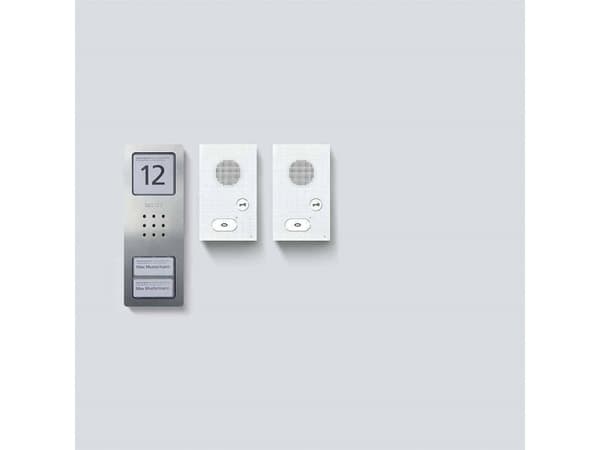 Siedle SET CAB 850-2 E/W Dørsamtaleanlæg Bredbånd Inforfelt Sølv, Hvid