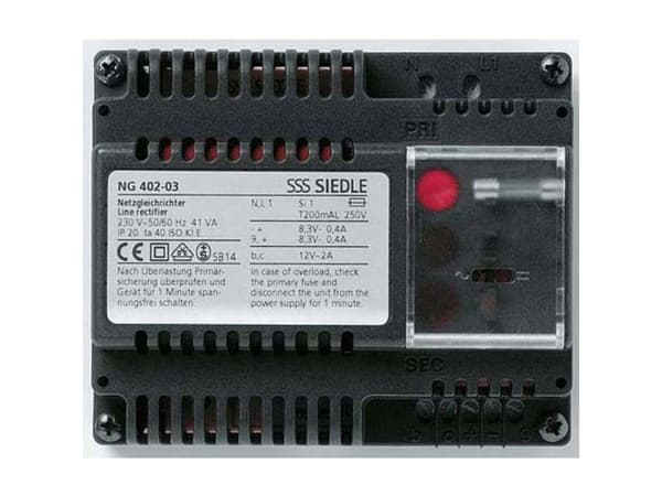 Siedle NG 402-03, Sort, Siedle, 200 mA, CE, 107 mm, 60 mm