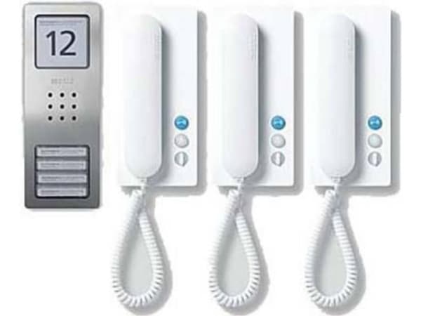Siedle SET CA 812-3 E/W, Koblet med ledninger (ikke trådløs), Rustfritt stål, Hvit, Vegg