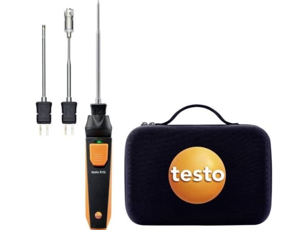 testo Testo Temperatursensor -60 - +400 °C med Bluetooth®-tilslutning til smartphones, med luftføler, med dyk- /indstiksføler, med overfladeføler