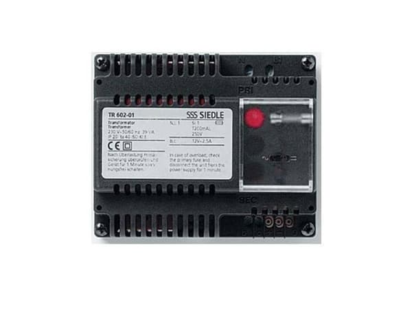 Siedle TR 602-01, Strømforsyning, Sort, Siedle, CE, 0 - 40 °C, 107 mm