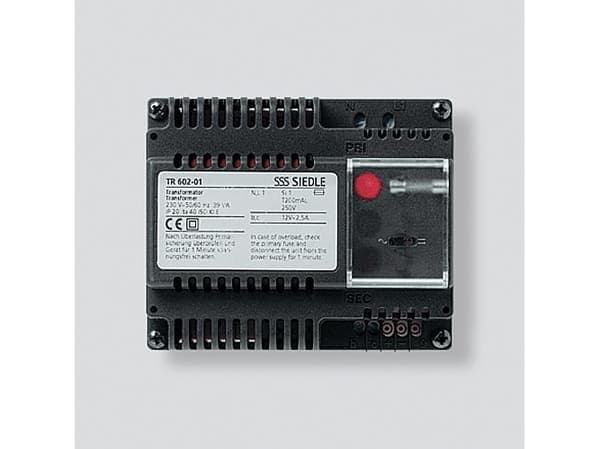 Siedle TR 602-01, Strømforsyning, Sort, Siedle, CE, 0 - 40 °C, 107 mm