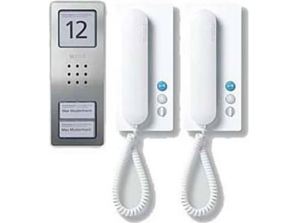 Siedle SET CA 812-2 E/W, Koblet med ledninger (ikke trådløs), Rustfritt stål, Hvit, Vegg