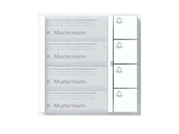 Siedle TM 612-4, Anropsknappmodul, Hvit, Siedle, Overflate, 99 mm, 27 mm