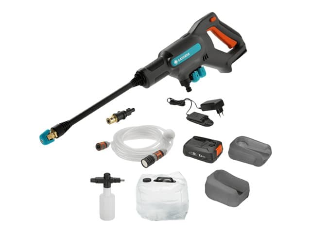 Gardena AquaClean 24/18V P4A Premium Set - Högtryckstvätt - 1 batteri, laddare medföljer