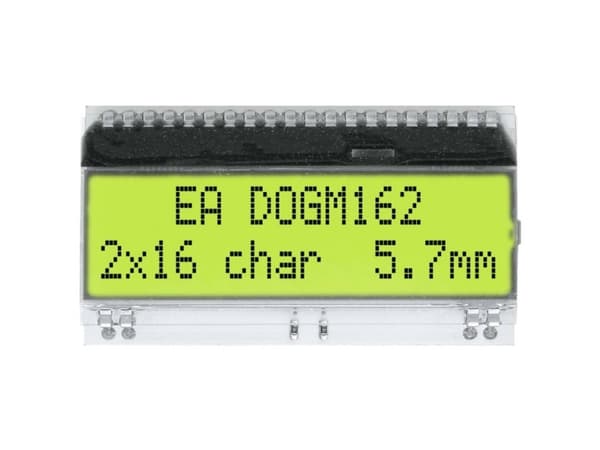DISPLAY VISIONS 7-segmentsvisning Gulgrøn 5.57 mm 3.3 V, 5 V Ciffertal: 2 EADOGM162E-A.