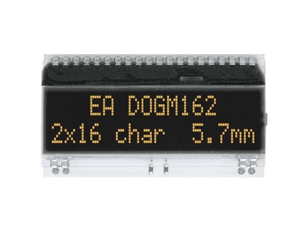 DISPLAY VISIONS 7-segmentsvisning Gulgrøn 5.57 mm 3.3 V, 5 V Ciffertal: 2 EADOGM162L-A.