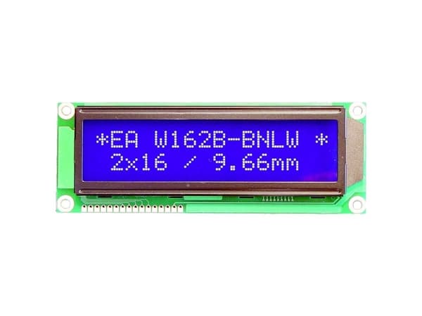 DISPLAY VISIONS 7-segmentsvisning Blå-hvid 9.66 mm 3.3 V, 5 V Ciffertal: 2 EAW162B-BNLW