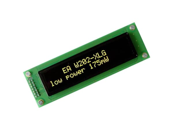 DISPLAY VISIONS OLED-display Gulgrøn 5.55 mm 3.3 V, 5 V Ciffertal: 2 EAW202-XLG