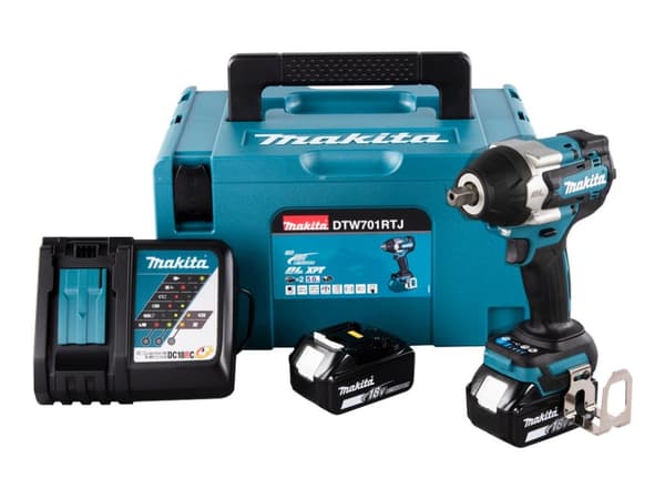 Makita DTW701 - Støtskiftenøkkel - trådløs - 1/2" firkantdrev - 700 N·m - 2 batterier - 18 V