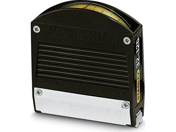 Stanley 0-32-125, ABS synthetics, Svart, Gul, 3 m, 12,5 mm