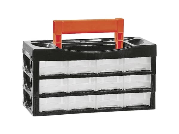 Alutec 66009 Sortimentslåda (L x B x H) 128 x 34 x 68 mm Antal fack: 12 1 st
