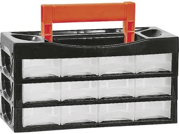 Alutec 66009 Sortimentslåda (L x B x H) 128 x 34 x 68 mm Antal fack: 12 1 st