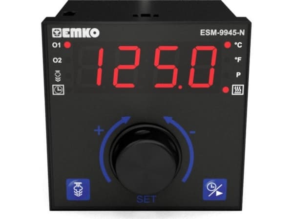 Emko ESM-9945-N.2.20.0.1/01.01/1.0.0.0.0 2-piste, P, PI, PD, PID Lämpötilan säädin Pt100, J, K, R, S -200 - 1700 °C Rele 7 A, Rele 5 A (L x S x K) 96