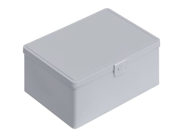Alutec 66019 Dåse med hængsel (L x B x H) 180 x 140 x 80 mm Grå 1 stk