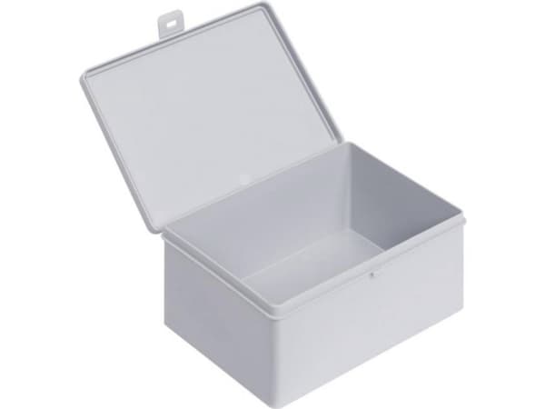Alutec 66019 Dåse med hængsel (L x B x H) 180 x 140 x 80 mm Grå 1 stk