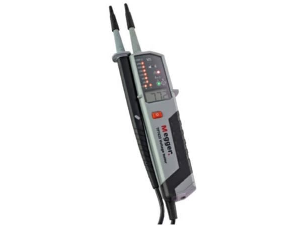 Megger kaksinapainen jännitetesteröintilaite CAT IV 1000 V LED, LCD, akustiikka