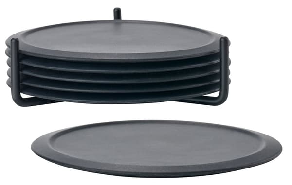 Zone - Glass Trivets w. Holder - Black (330303)
