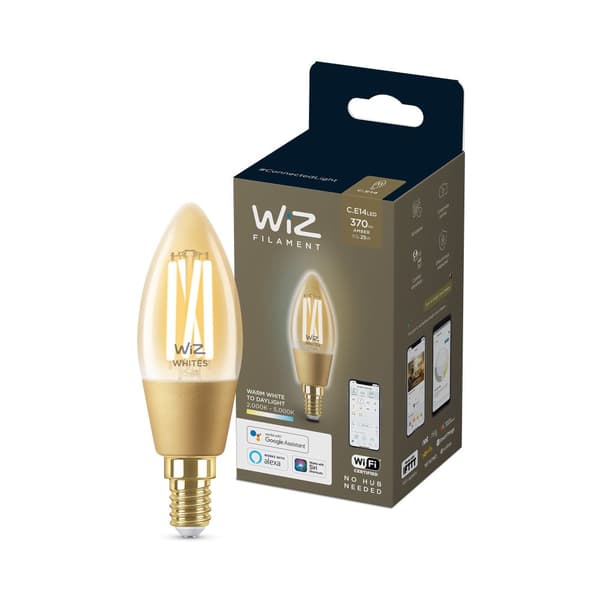 WiZ - C35 Amber Candle E14 Tunable Filament - Smart Home