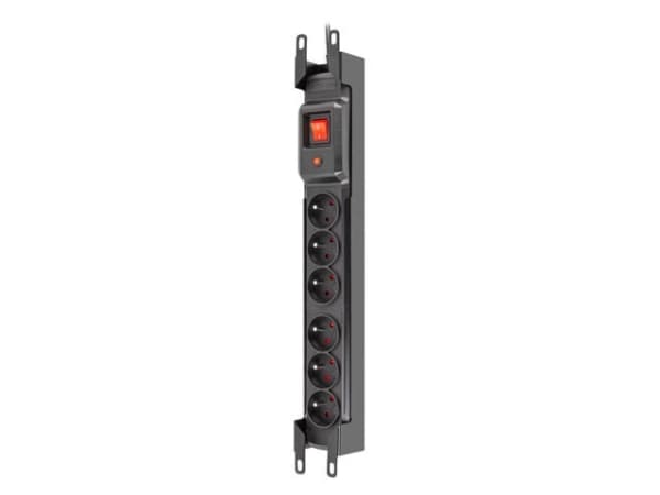 Armac M6 Rack - Effektband - AC 230 V - 3680 Watt - ingång: ström - utgångskontakter: 6 (6 x IEC 60320) - 19" - 1.5 m sladd - svart