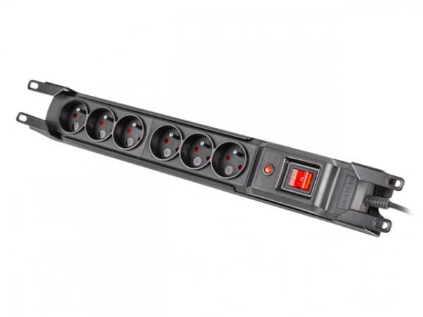 Armac M6 Rack - Effektband - AC 230 V - 3680 Watt - ingång: ström - utgångskontakter: 6 (6 x IEC 60320) - 19" - 1.5 m sladd - svart