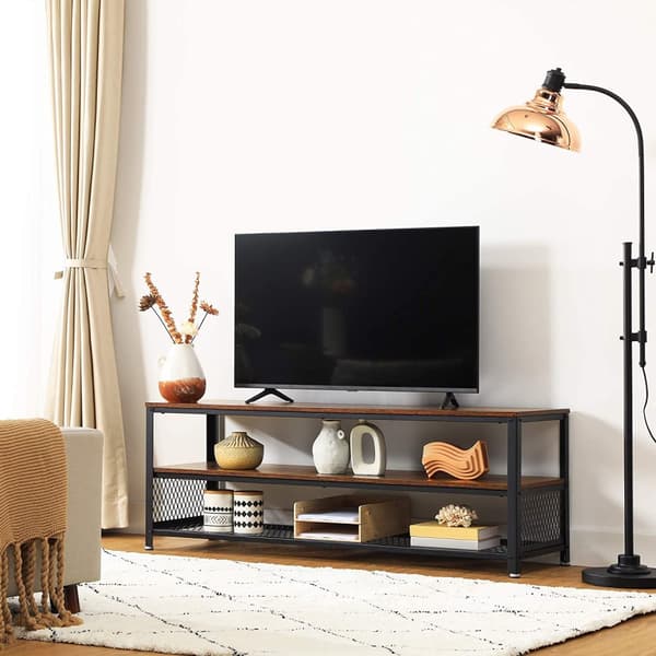 TV BÄNK 140 x 40 x 52 cm Vintage brun / svart
