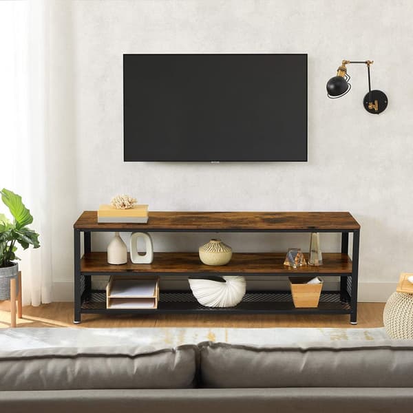 TV BÄNK 140 x 40 x 52 cm Vintage brun / svart