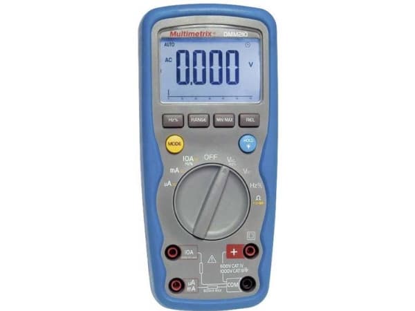 Multimetrix DMM 210 Hånd-multimeter digital Vandtæt (IP67) CAT III 1000 V, CAT IV 600 V Visning (counts): 6000