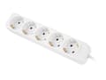 Miniatyrbilde 1 av 5: Lanberg - Flerkoplingslist - AC 230 V - 2500 watt - inngang: power CEE 7/7 - utgangskontakter: 5 (power CEE 7/3) - 3 m kabel - hvit