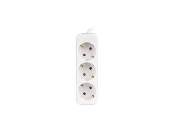 Lanberg - Flerkoplingslist - 2500 watt - inngang: power CEE 7/7 - utgangskontakter: 3 (power CEE 7/3) - 1.5 m kabel - hvit