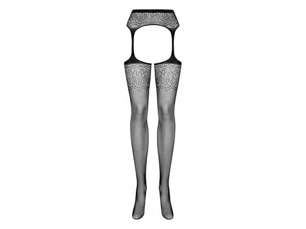 Garter stockings S207 black XL/XXL
